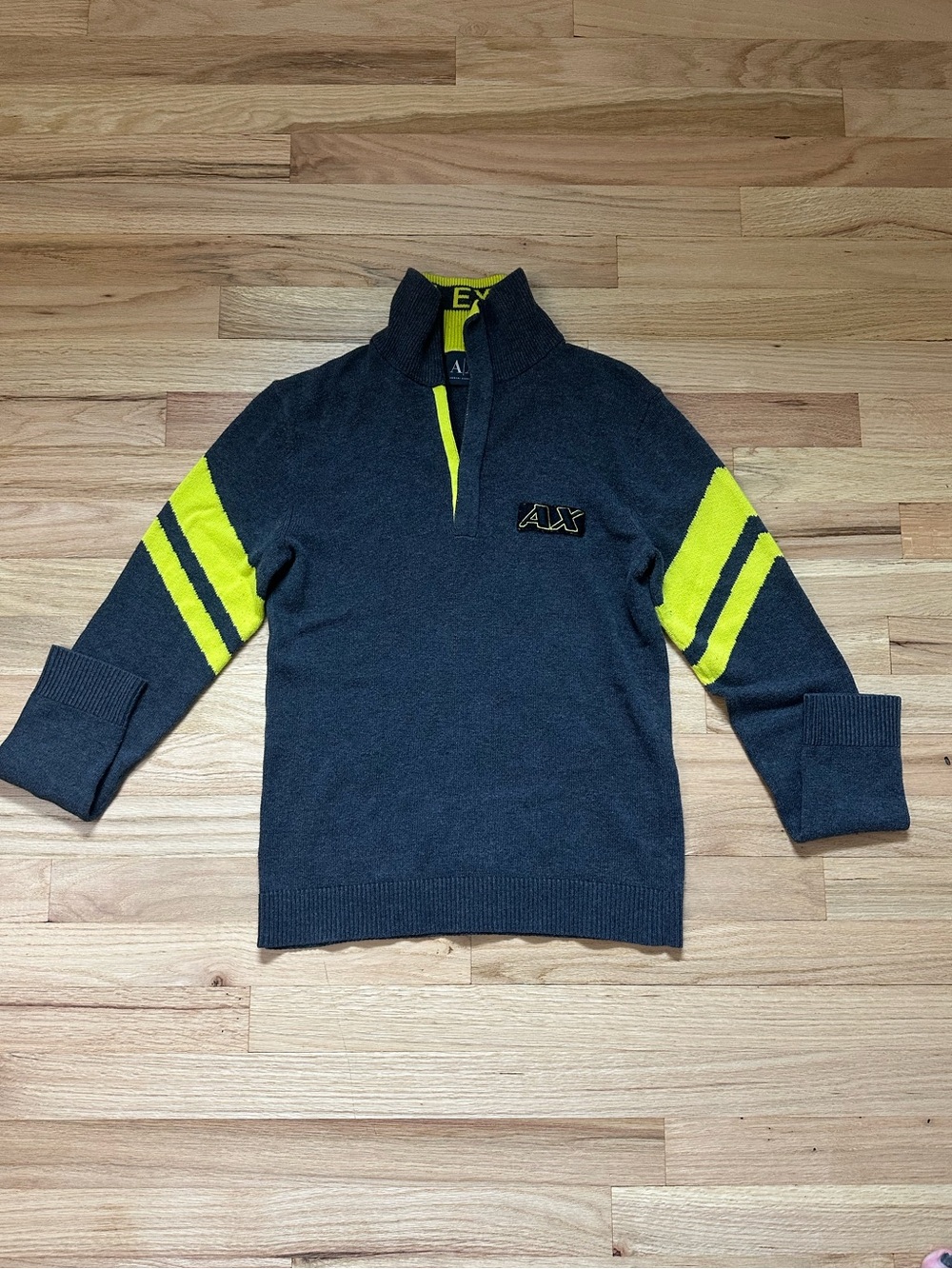 Armani Exchange Men's Quarter-Zip 100% Pullover (fits Unisex)